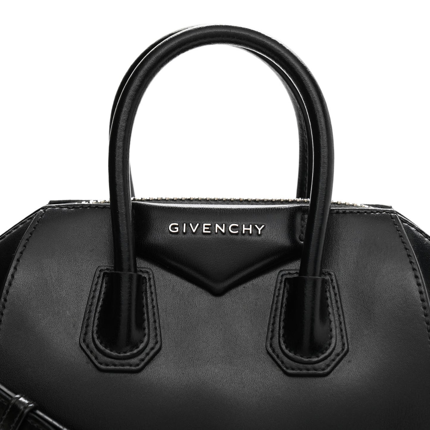 Shiny Lord Calfskin Mini Antigona Black