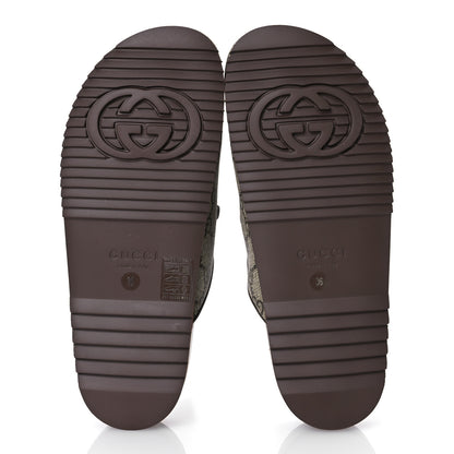 Gucci GG Supreme Monogram Miro Soft Calfskin Womens Horsebit Slippers 36 Beige Ebony New Acero 7 of 11