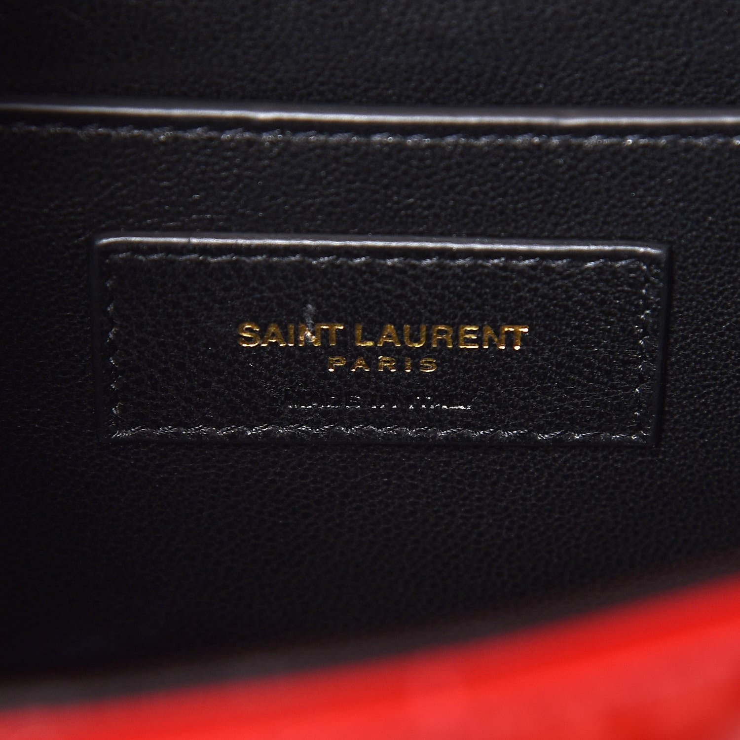 Saint Laurent Patent Matelasse Monogram Large Vicky Chain Bag Rouge Eros 7 of 13
