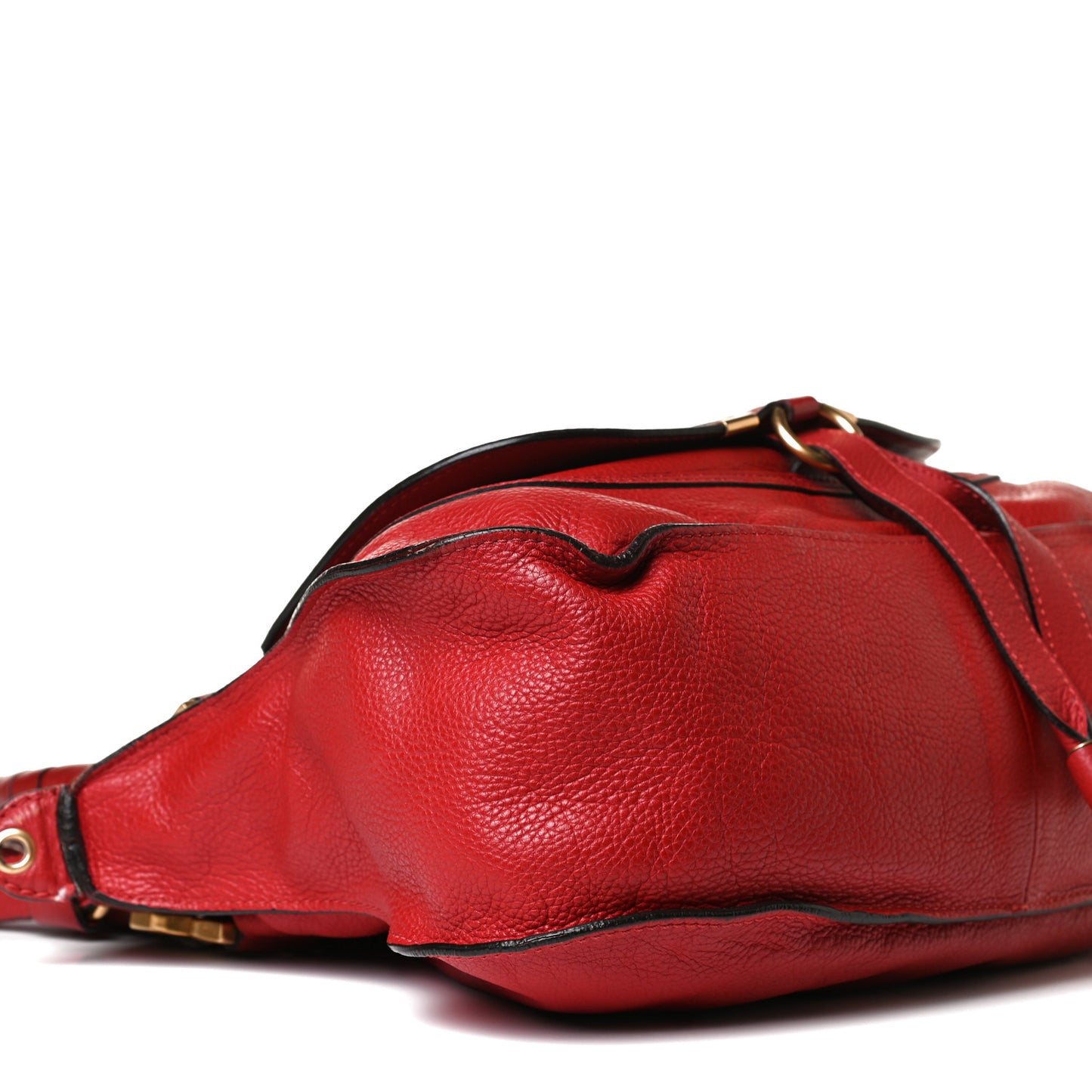 Calfskin Medium Marcie Satchel Peony Red