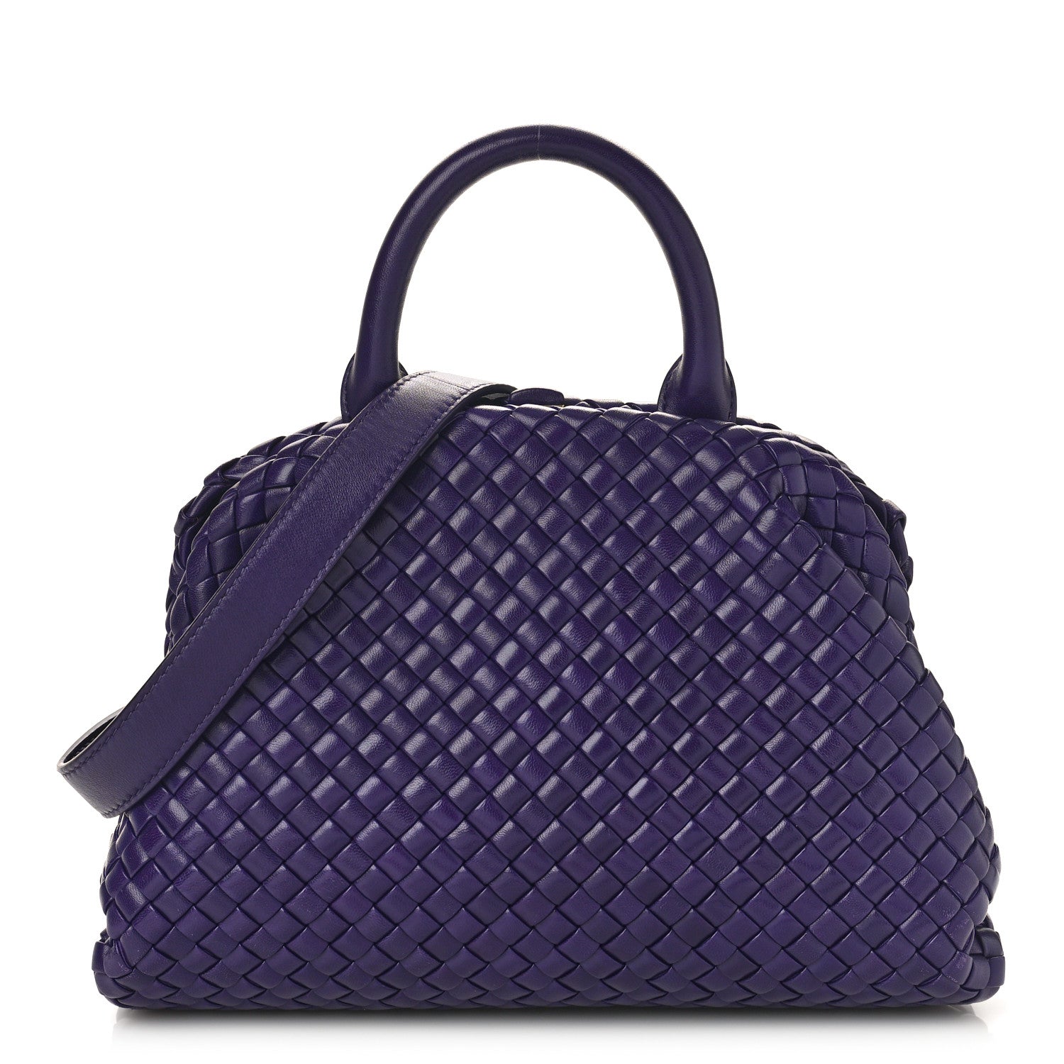 Bottega Veneta Nappa Intrecciato Small Padded The Handle Tote Purple 1 of 10