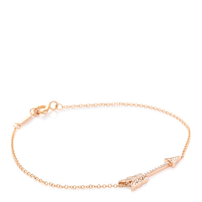 Tiffany 18K Rose Gold Diamond Arrow Bracelet 1 of 5