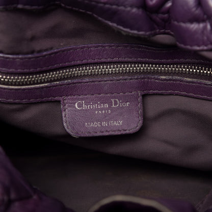 Christian Dior Lambskin Cannage Medium Le Trente Tote Purple 6 of 18