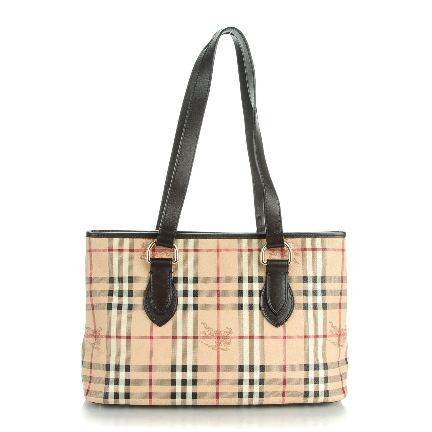 Burberry Haymarket Check Medium Regent Tote Chocolate 1 of 8