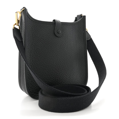 Hermes Taurillon Clemence Evelyne TPM Black 3 of 10