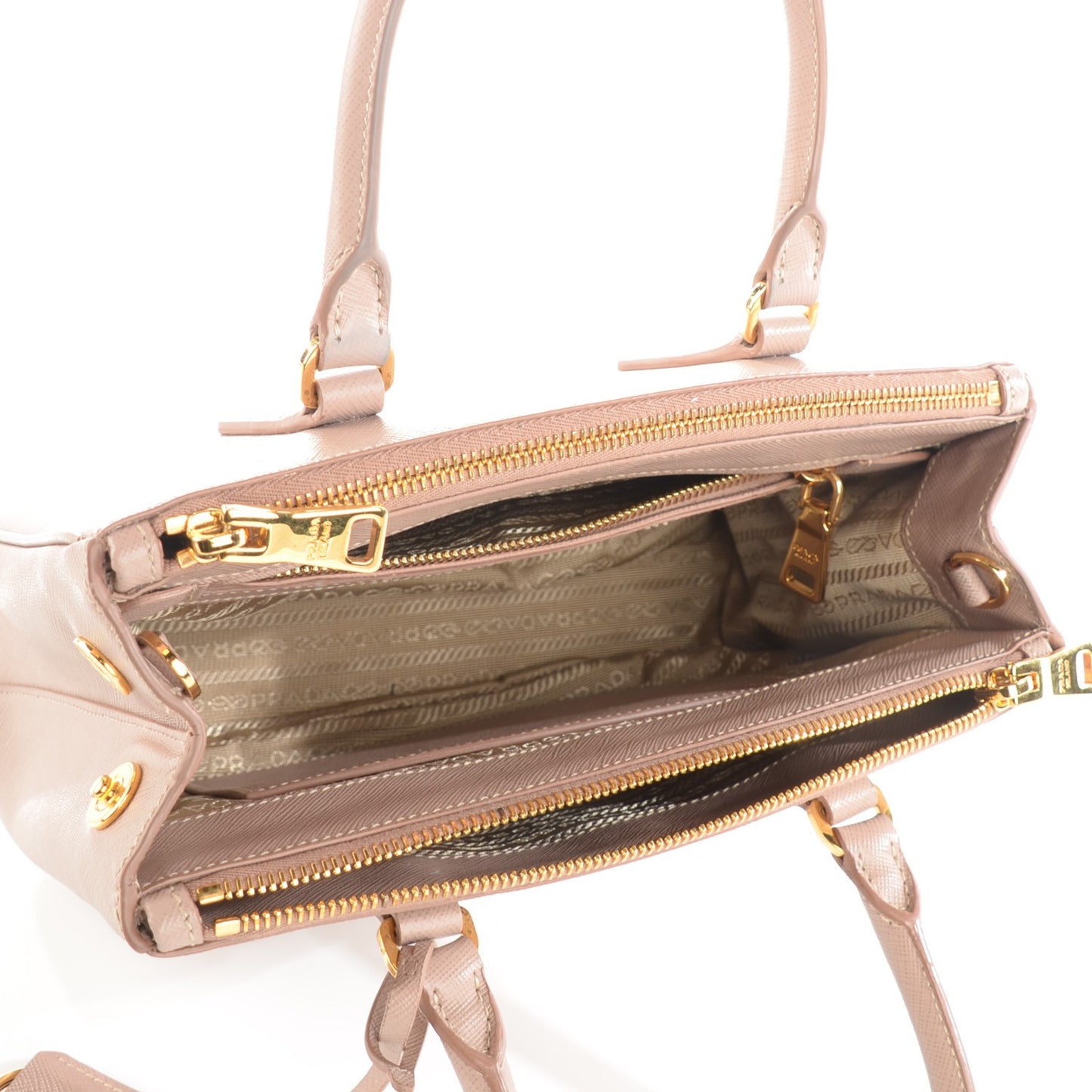 Saffiano Small Galleria Double Zip Tote Cammeo