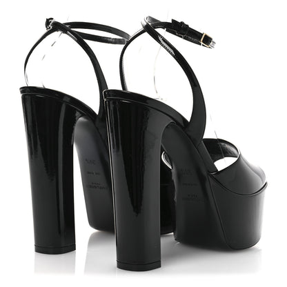 Saint Laurent Patent Jodie 95 Platform Sandals 39.5 Black 5 of 10