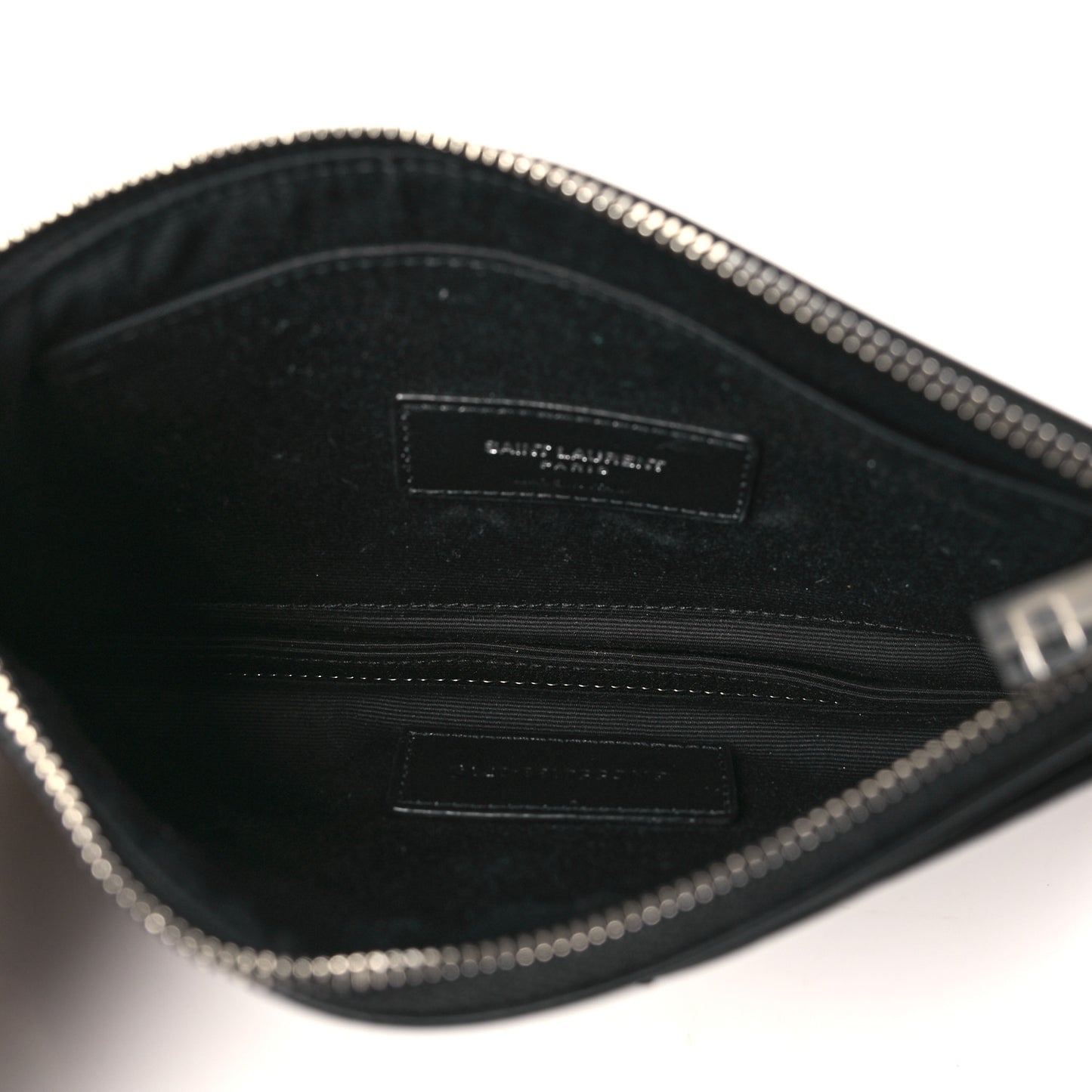 Lizard Embossed Monogram Bill Pouch Black