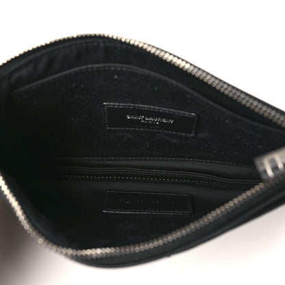 Saint Laurent Lizard Embossed Monogram Bill Pouch Black 5 of 7