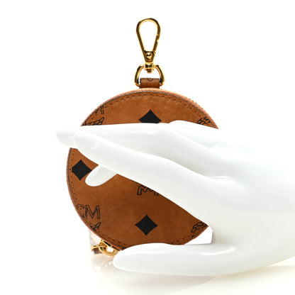 MCM Visetos Round Coin Pouch Cognac 2 of 5