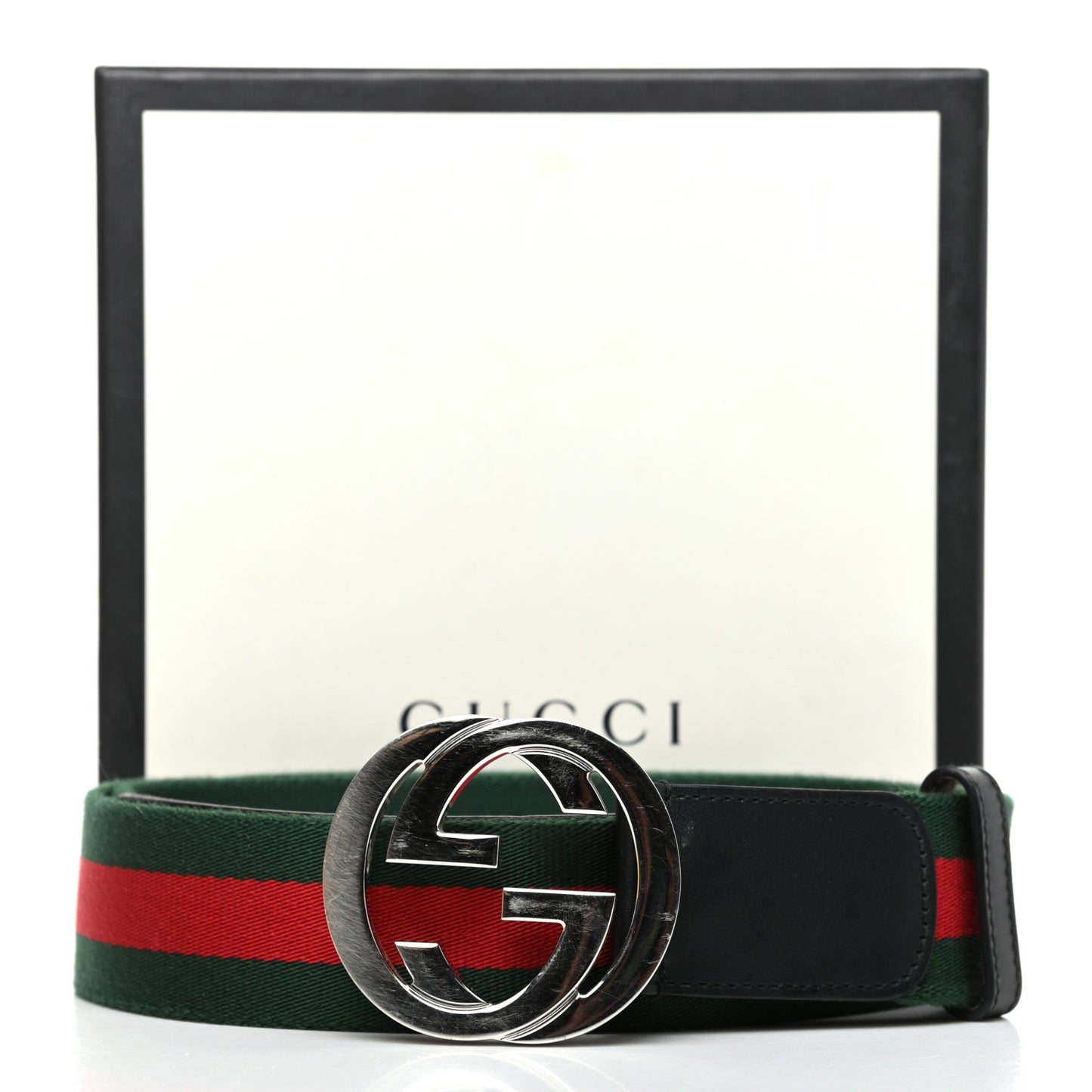 Canvas Web Interlocking G Belt95 38 Black