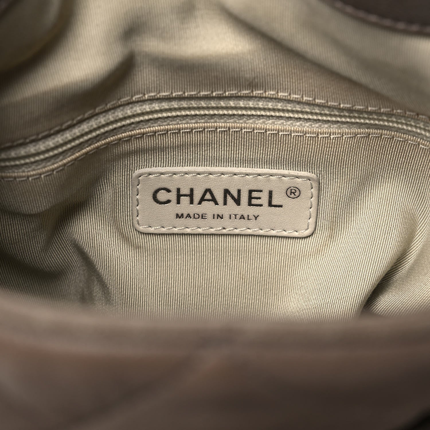 Chanel Washed Lambskin Chain Around Hobo Taupe 5 of 12