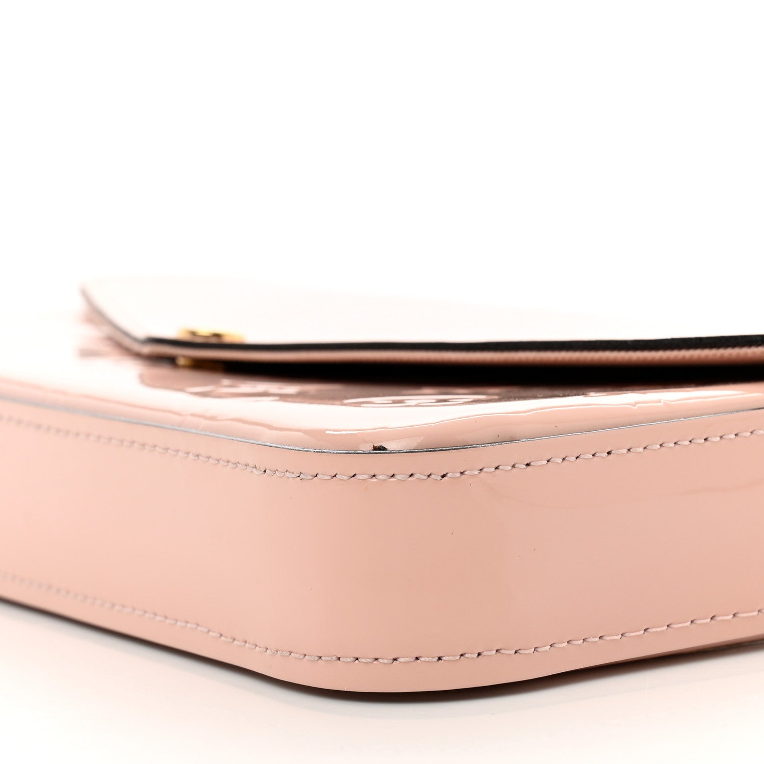 Louis Vuitton Vernis Felicie Chain Wallet Rose Ballerine 10 of 11
