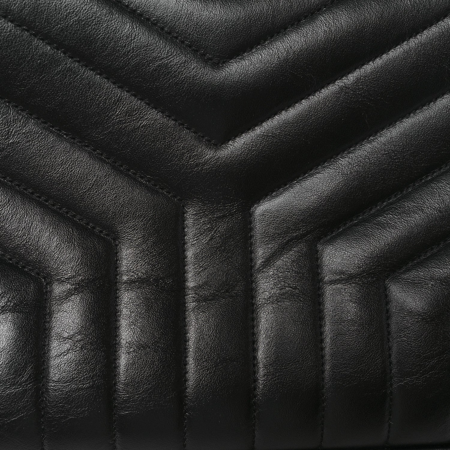 Saint Laurent Calfskin Y Quilted Monogram Monochrome Medium Loulou Chain Satchel Black 10 of 10