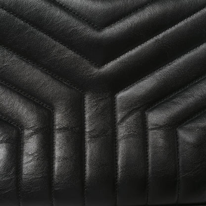 Saint Laurent Calfskin Y Quilted Monogram Monochrome Medium Loulou Chain Satchel Black 10 of 10