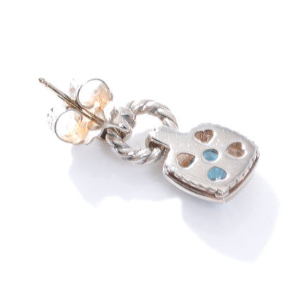 David Yurman Sterling Silver London Blue Topaz Cushion Earrings 4 of 5