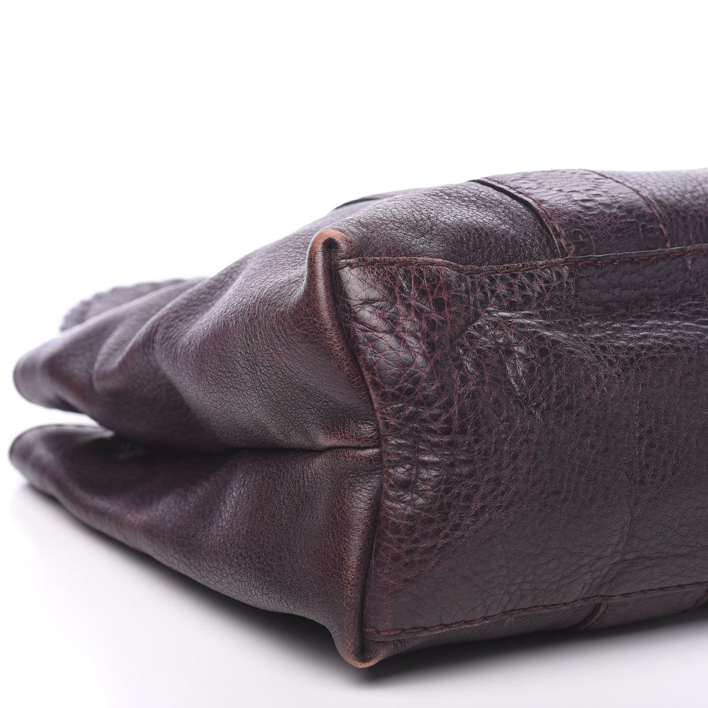 Calfskin Medium Bamboo Bar Tote Bag Dark Brown