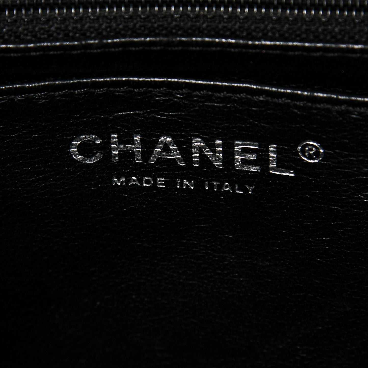 Patent Chevron Jumbo Single Flap Black