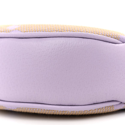 Gucci Monogram Jumbo GG Textured Dollar Calfskin Mini Ophidia Half Moon Hobo Beige Lapis 10 of 11