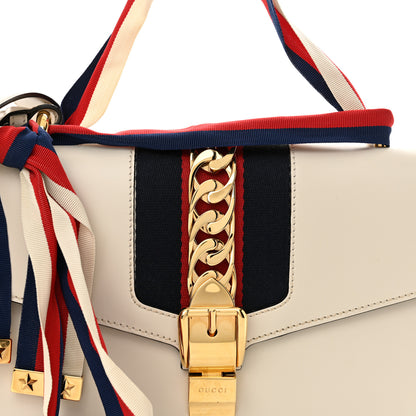 Gucci Calfskin Small Sylvie Shoulder Bag Off White 8 of 12