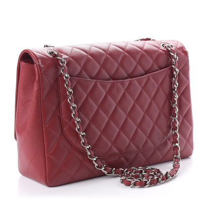 Chanel Caviar Quilted Maxi Single Flap Red 3 of 10