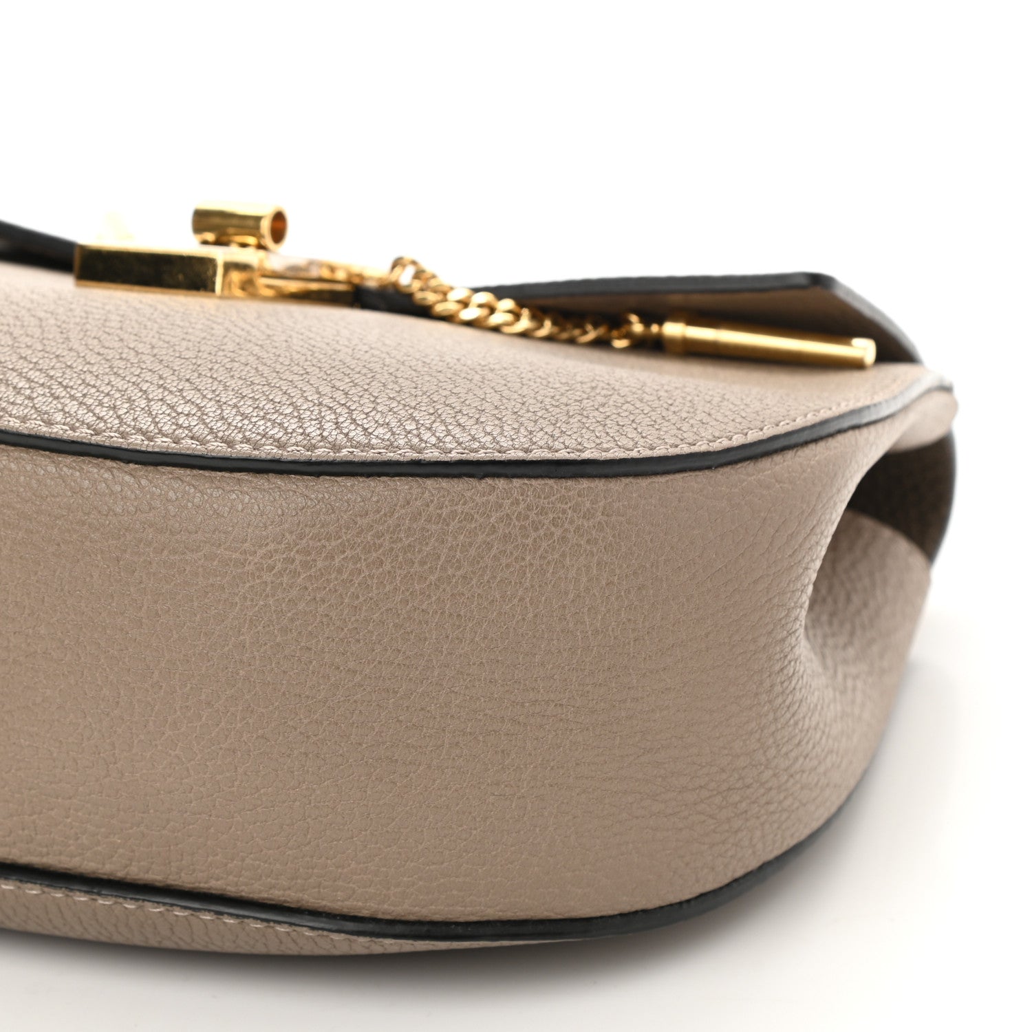 Chloe Grained Lambskin Drew Shoulder Bag Motty Grey 7 of 8