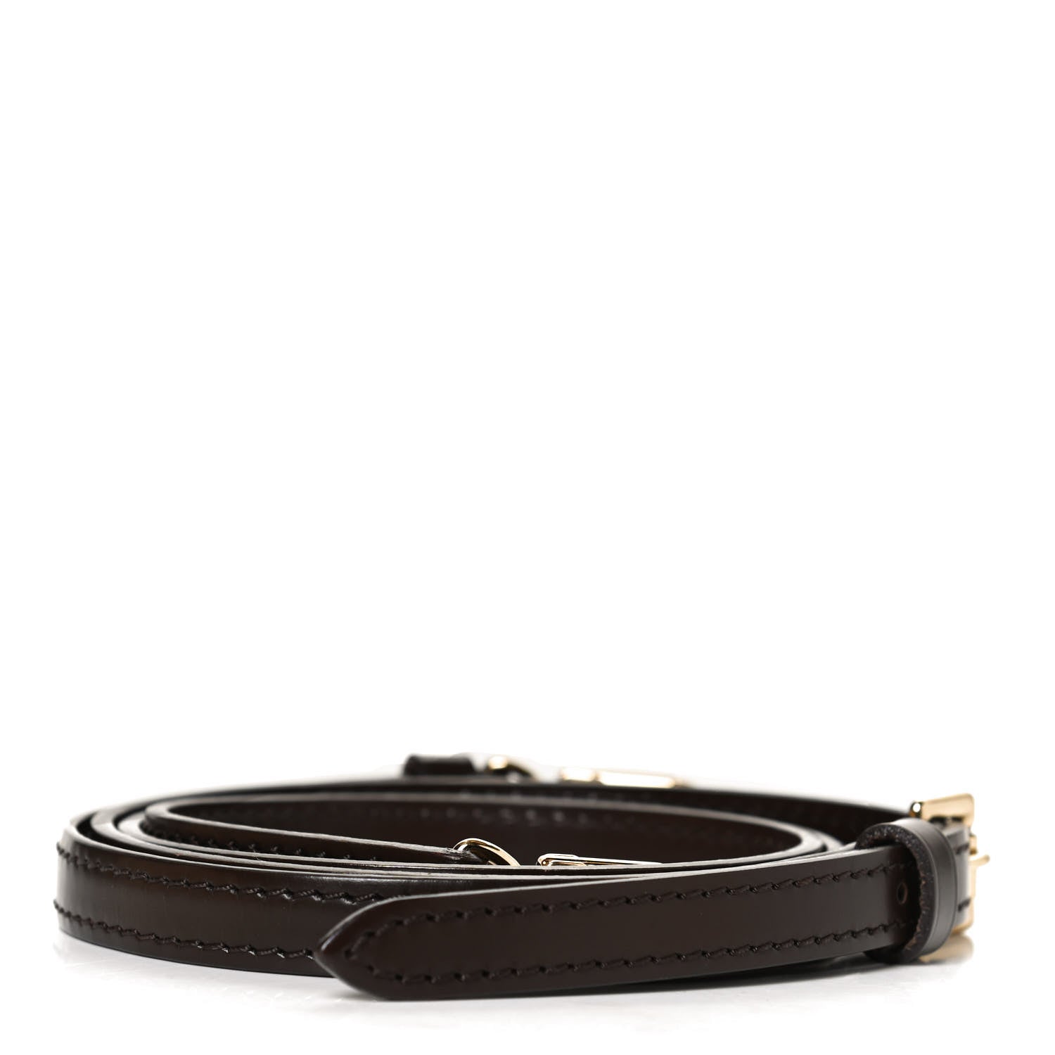 Louis Vuitton Calfskin 16mm Adjustable Shoulder Strap Brown 2 of 5