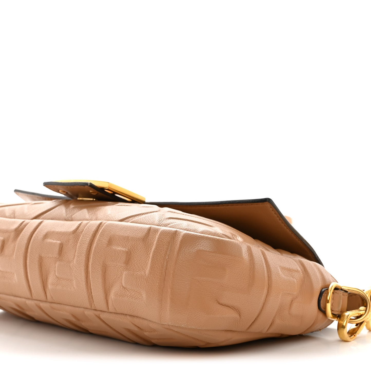 Nappa FF 1974 Embossed Baguette Miele Scuro