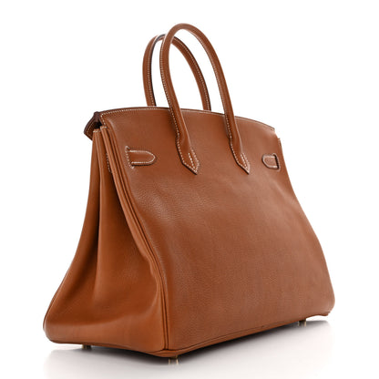 Hermes Natural Barenia Faubourg Birkin 35 Fauve 3 of 17