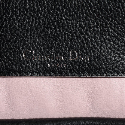 Christian Dior Grained Calfskin Bi Color Dior Bar Tote Black Rose Dragee 6 of 8