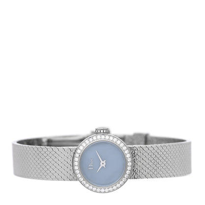 Christian Dior Stainless Steel Diamond Bezel Blue Mother of Pearl 19mm La D De Dior Quartz Watch 2 of 4