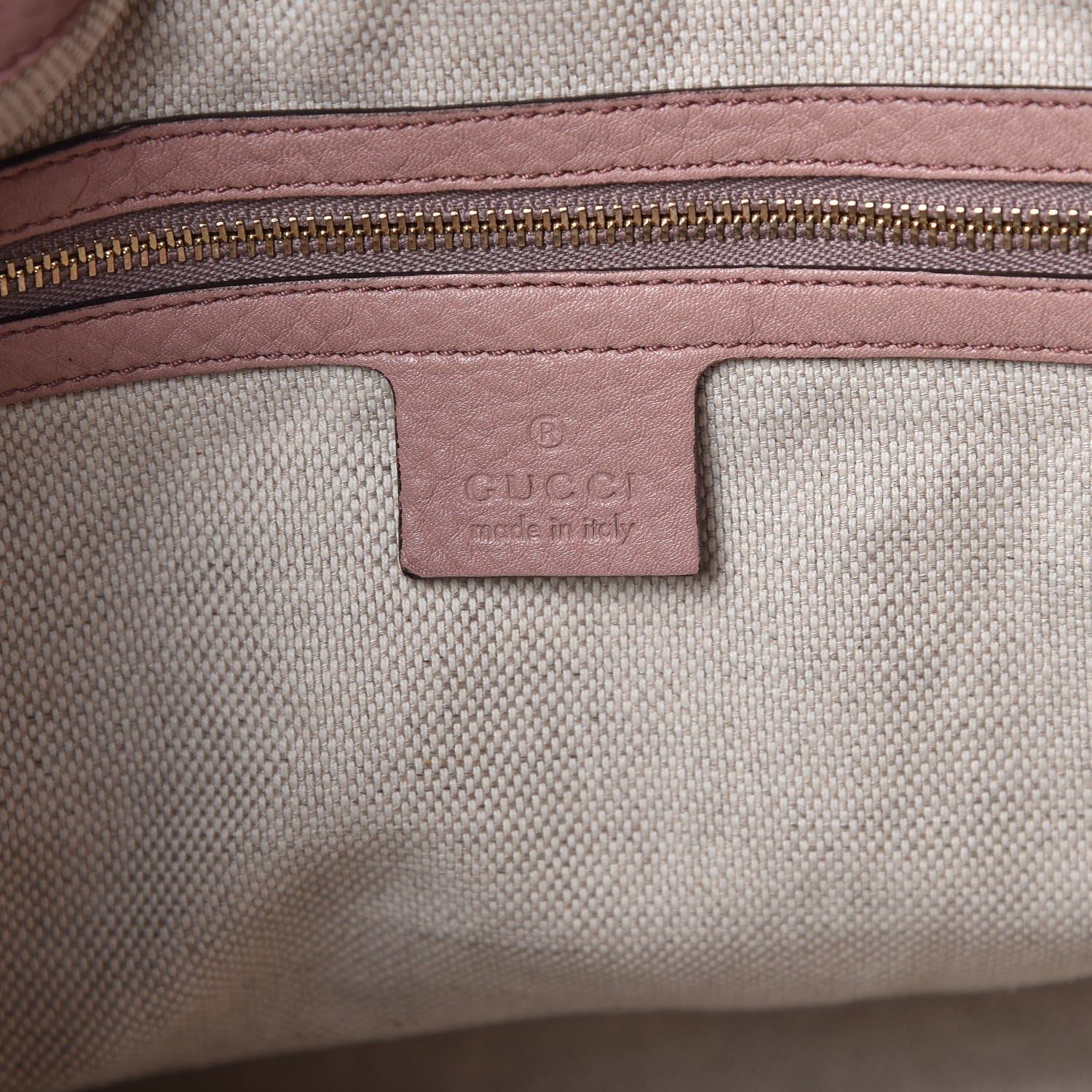 Gucci Pebbled Calfskin Medium Soho Chain Shoulder Bag Dark Cipria 6 of 10
