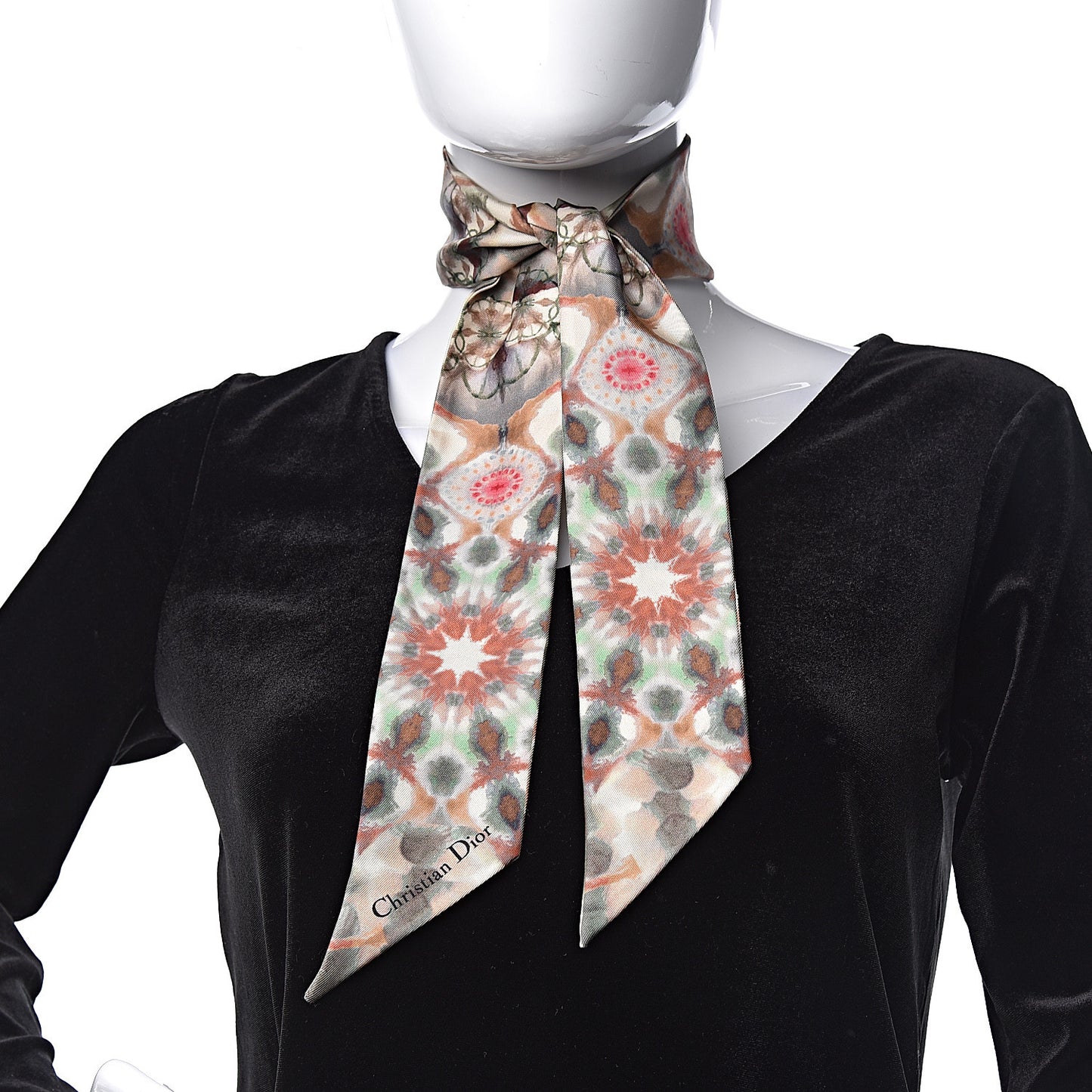 Silk KaleiDiorscopic Mitzah Scarf Deep Amaranth