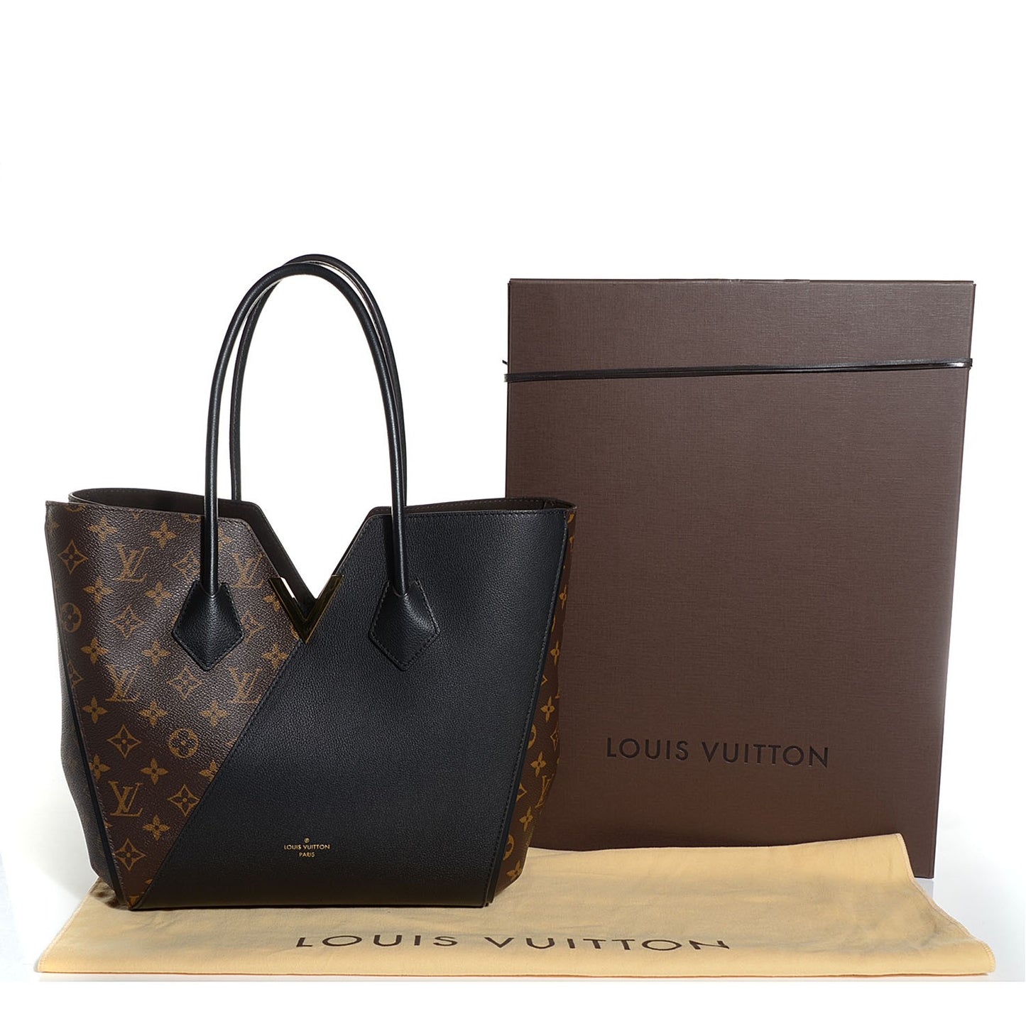 Calfskin Monogram Kimono Tote Black