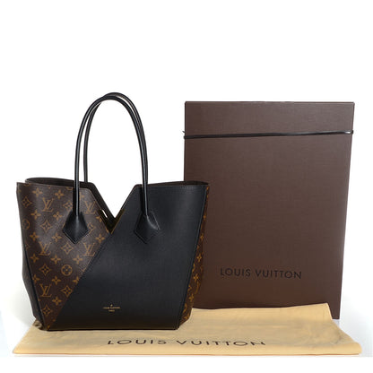 Louis Vuitton Calfskin Monogram Kimono Tote Black 5 of 8