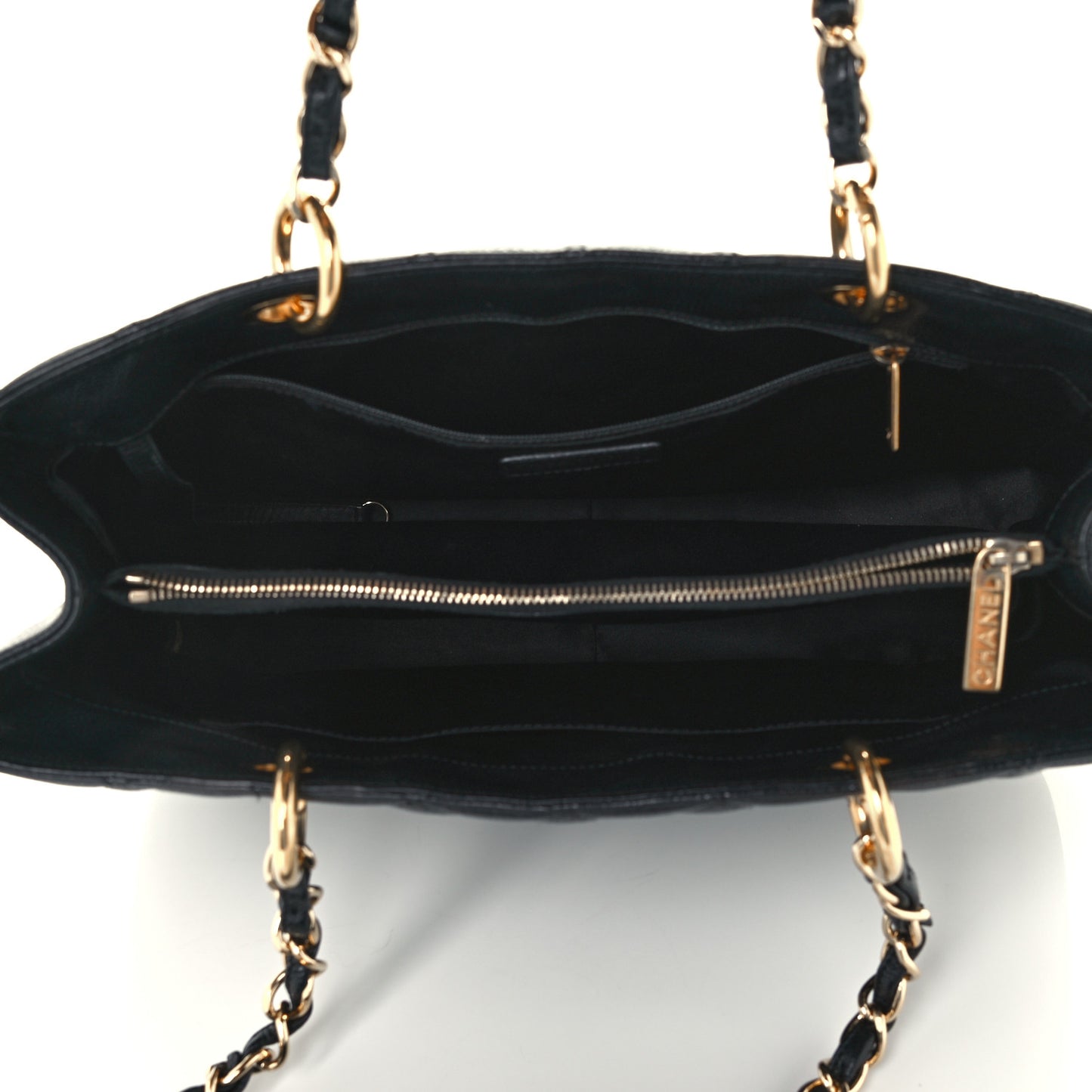 Caviar Quilted Grand Shopping Tote GST Black