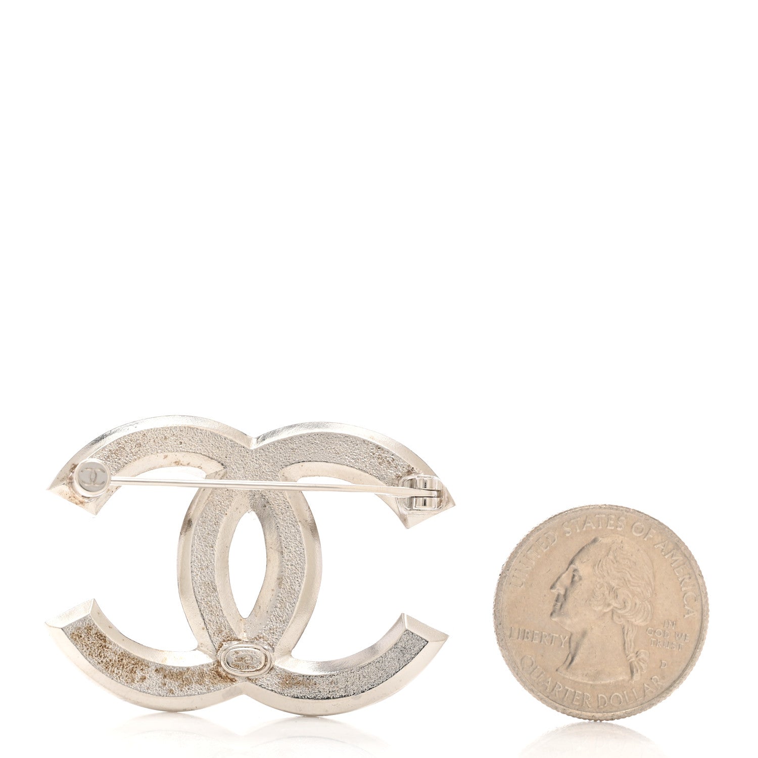 Chanel Ruthenium Pearl Crystal CC Brooch Black 2 of 4