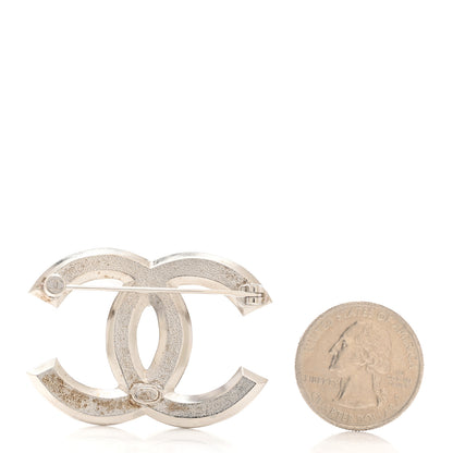 Chanel Ruthenium Pearl Crystal CC Brooch Black 2 of 4