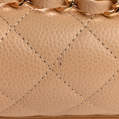 Chanel Caviar Quilted Small Double Flap Beige 12 of 13