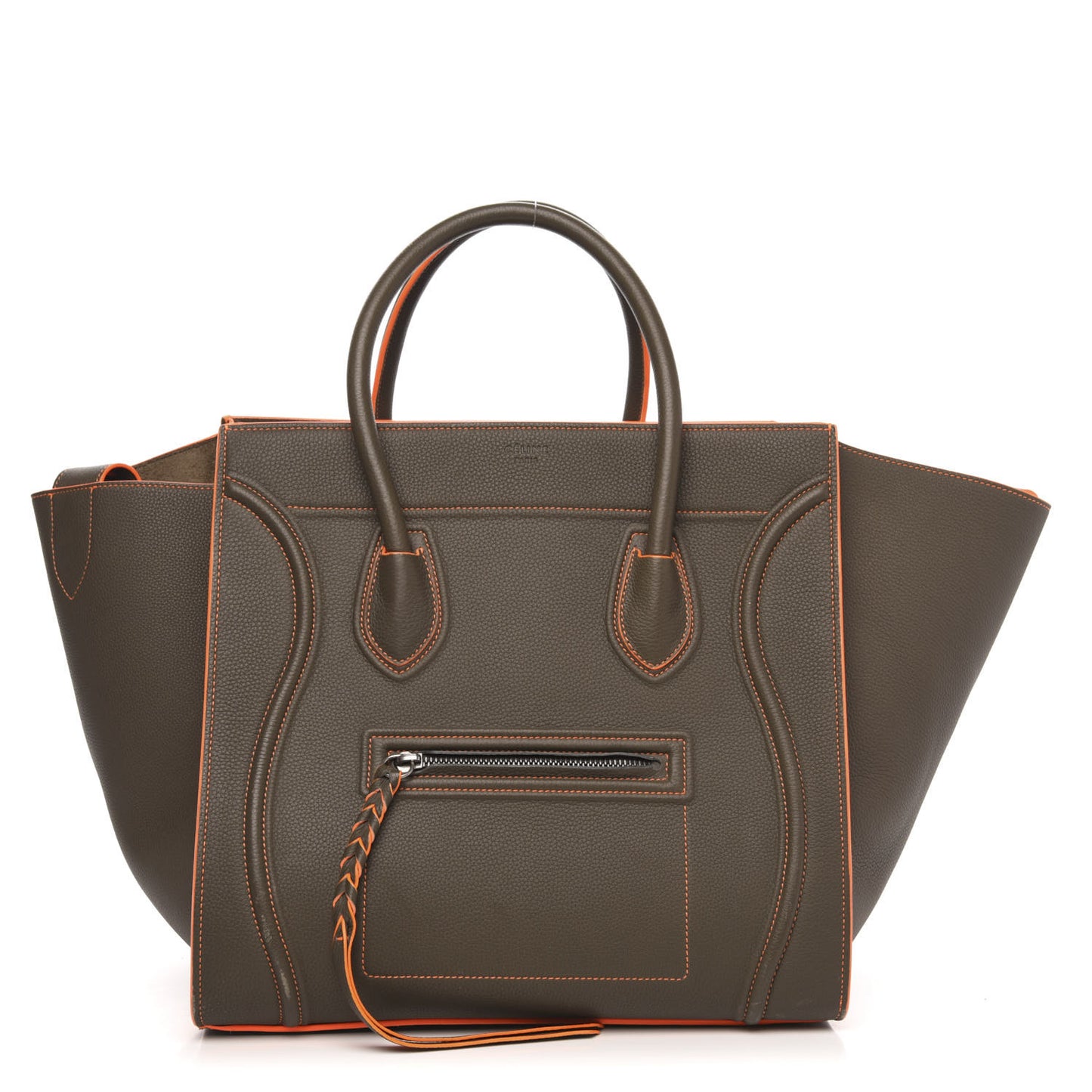 Baby Grained Calfskin Medium Phantom Luggage Stone