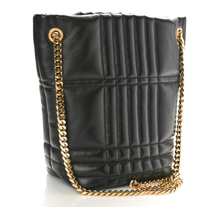 Burberry Lambskin Quilted Small Lola Bucket Bag Black 3 of 9