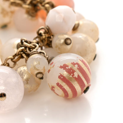 Chanel Beaded CC Multi Strand Bracelet Gold Multicolor 5 of 5