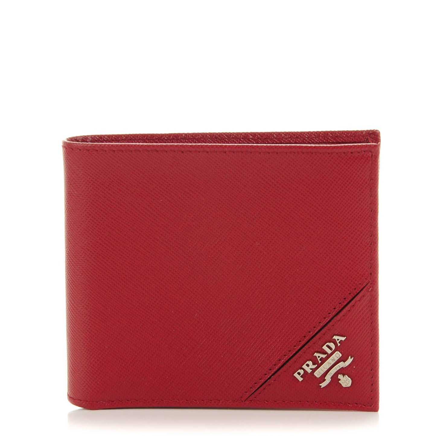 Saffiano Bi-Fold Wallet Red