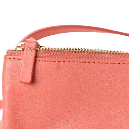 Celine Lambskin Small Trio Crossbody Bag Lipstick 10 of 16