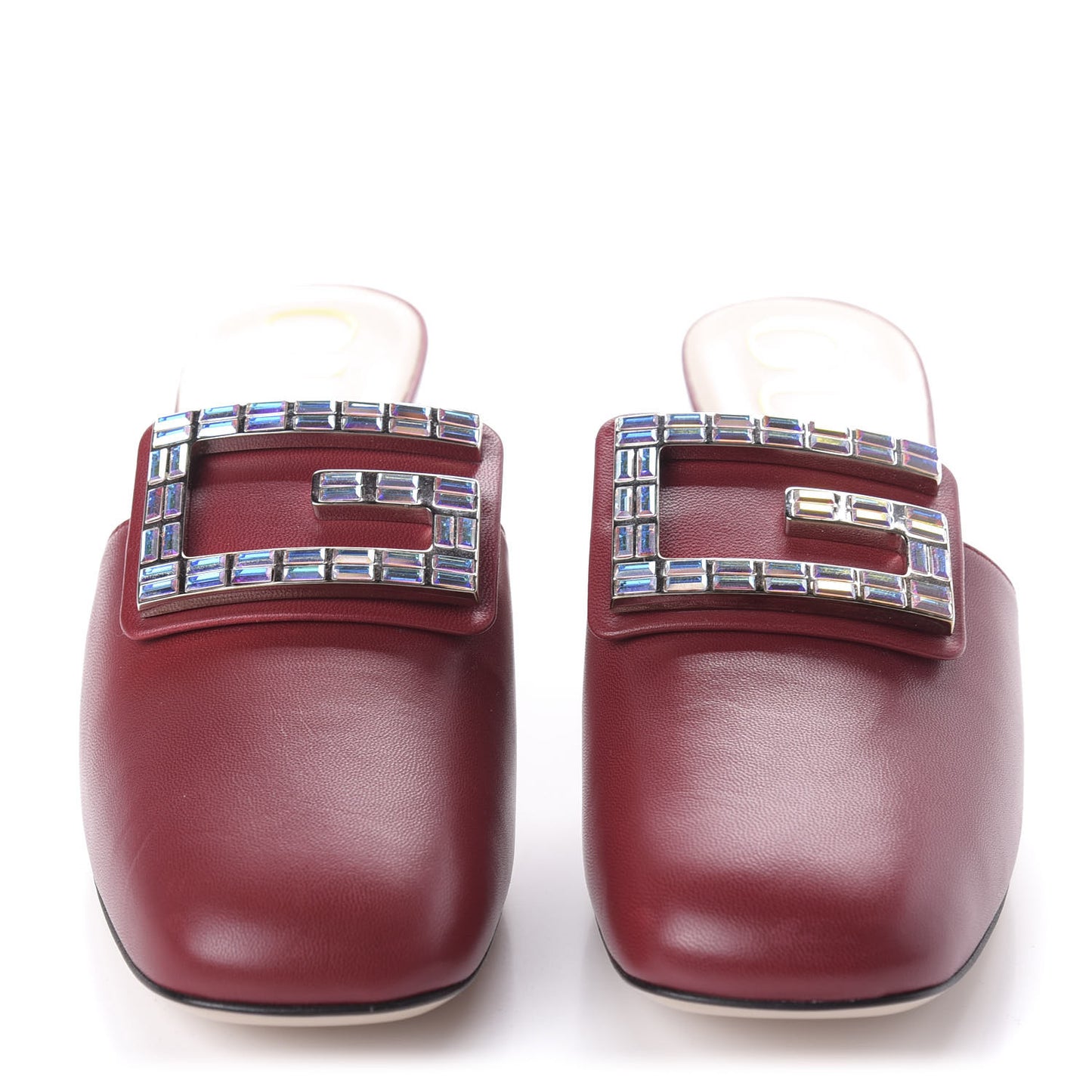 Malaga Kid Crystal Square G Madelyn Mules 36 Romantic Cerise