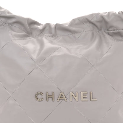 Chanel Shiny Calfskin Quilted Small Chanel 22 Grey 9 of 11