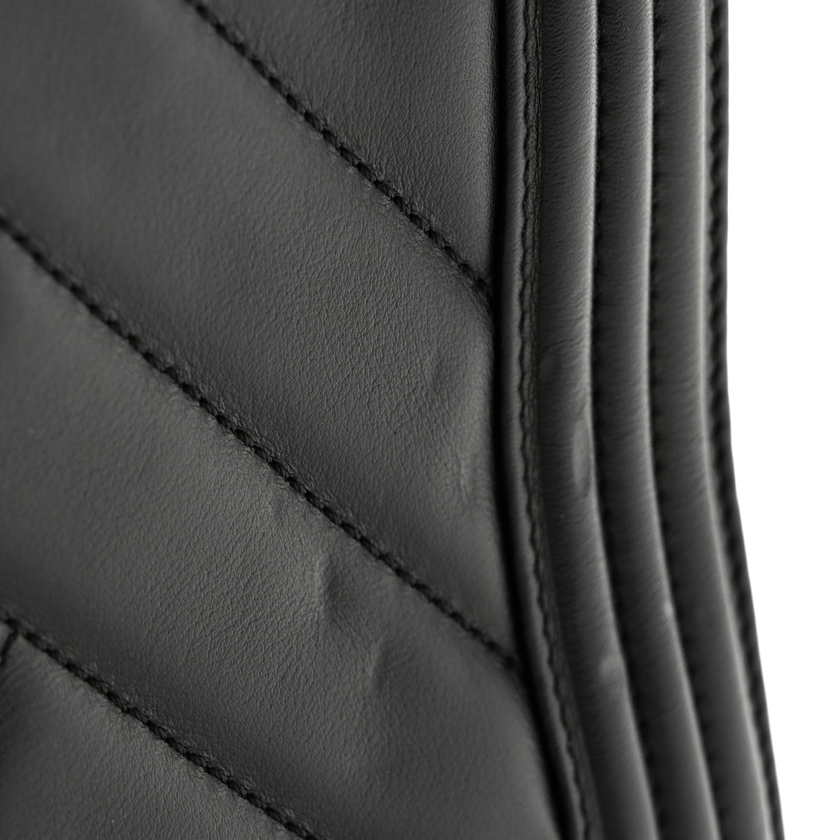 Chanel Calfskin Chevron Quilted  New Medium Boy Flap Black 11 of 12