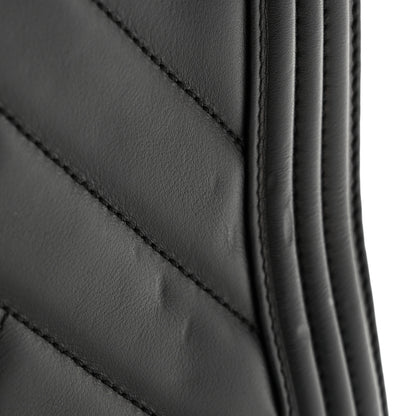 Chanel Calfskin Chevron Quilted  New Medium Boy Flap Black 11 of 12