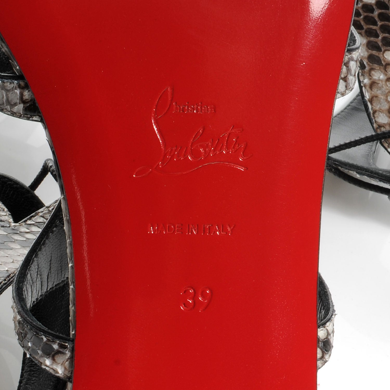 Christian Louboutin Python Girafina Gladiator Sandals 39 6 of 6