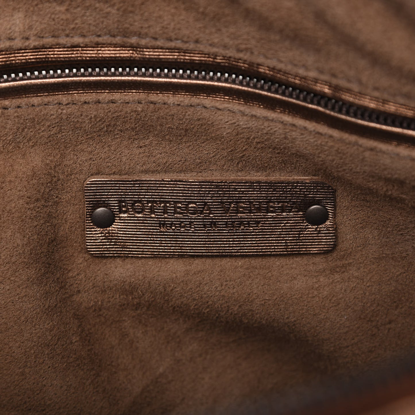 Metallic Grosgrain Intrecciato Nodini Crossbody Messenger Copper